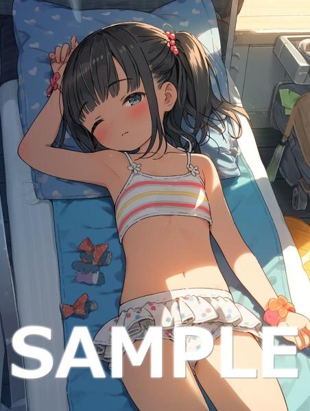 A4サイズ （高画質）ポスター オリジナル アニメ キャラ 同人 水着