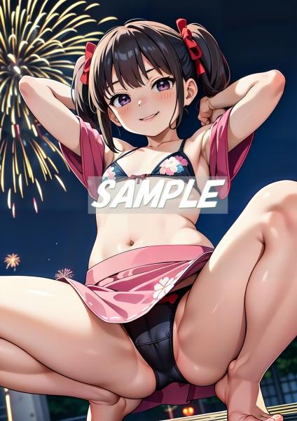A4サイズ （高画質）ポスター オリジナル アニメ キャラ 同人 水着