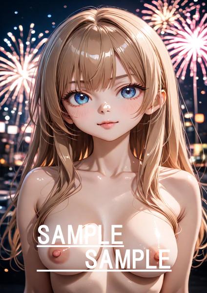A4サイズ （高画質）ポスター オリジナル アニメ キャラ 同人 水着