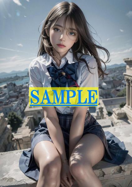 A4サイズ （高画質）ポスター オリジナル 美人 制服
