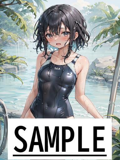 A4サイズ （高画質）ポスター オリジナル アニメ キャラ 同人 水着