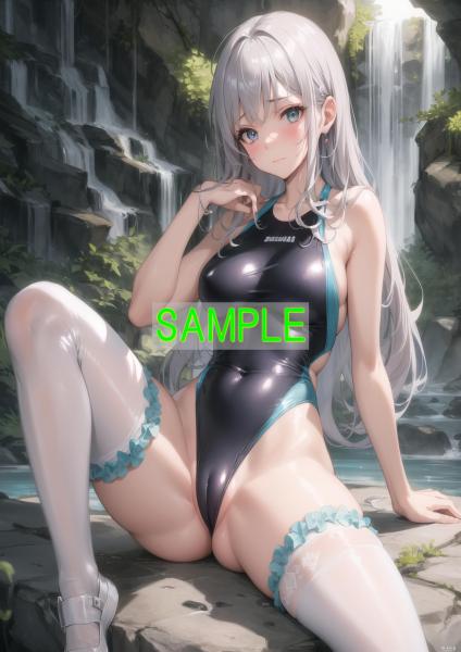 A4サイズ （高画質）ポスター オリジナル アニメ キャラ 同人 水着