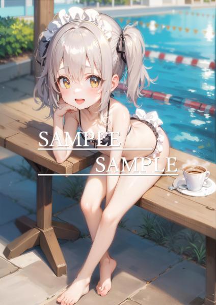A4サイズ （高画質）ポスター オリジナル アニメ キャラ 同人 水着