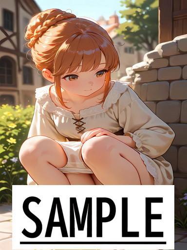 A4サイズ (高画質)ポスター オリジナル アニメ キャラ 同人 水着