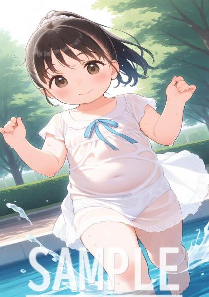 A4サイズ （高画質）ポスター オリジナル アニメ キャラ 同人 水着