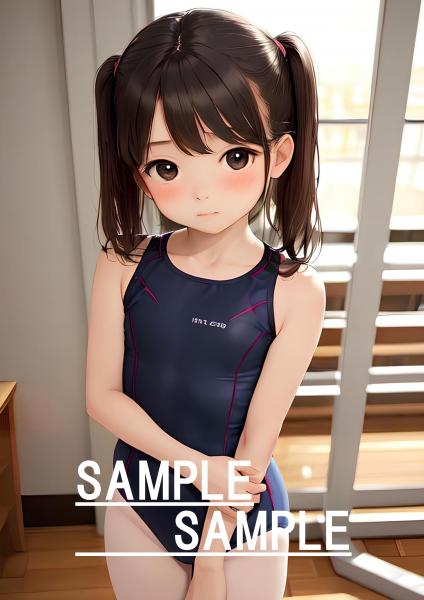 A4サイズ （高画質）ポスター オリジナル アニメ キャラ 同人 水着