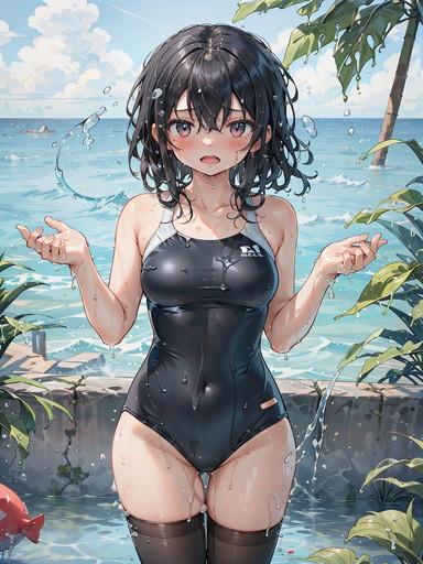 A4サイズ （高画質）ポスター オリジナル アニメ キャラ 同人 水着