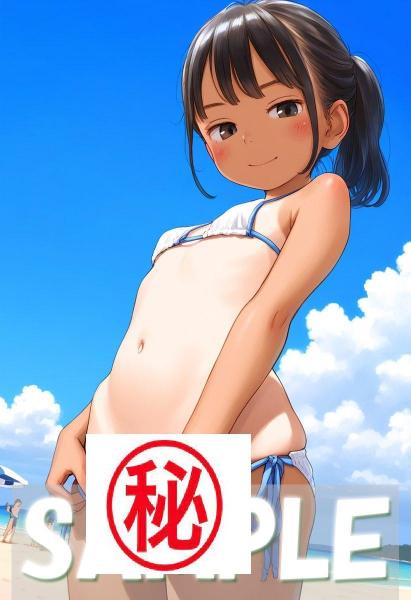 A4サイズ （高画質）ポスター オリジナル アニメ キャラ 同人 水着