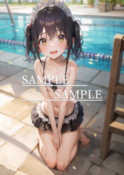 A4サイズ （高画質）ポスター オリジナル アニメ キャラ 同人 水着