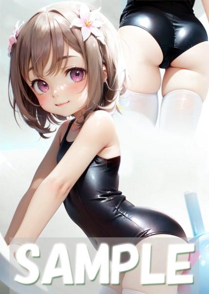 A4サイズ （高画質）ポスター オリジナル アニメ キャラ 同人 水着