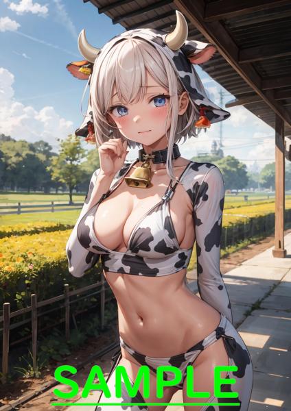 A4サイズ （高画質）ポスター オリジナル アニメ キャラ 同人 水着