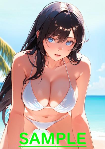 A4サイズ （高画質）ポスター オリジナル アニメ キャラ 同人 水着