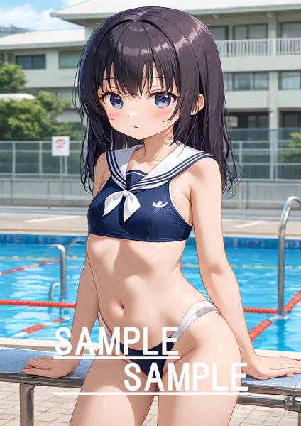 A4サイズ （高画質）ポスター オリジナル アニメ キャラ 同人 水着