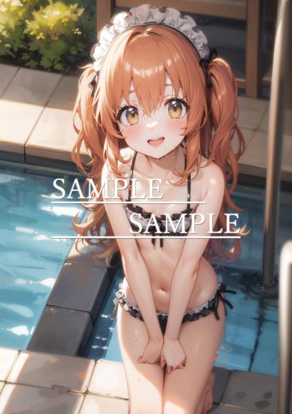 A4サイズ （高画質）ポスター オリジナル アニメ キャラ 同人 水着