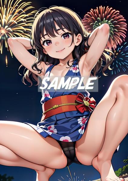 A4サイズ （高画質）ポスター オリジナル アニメ キャラ 同人 水着
