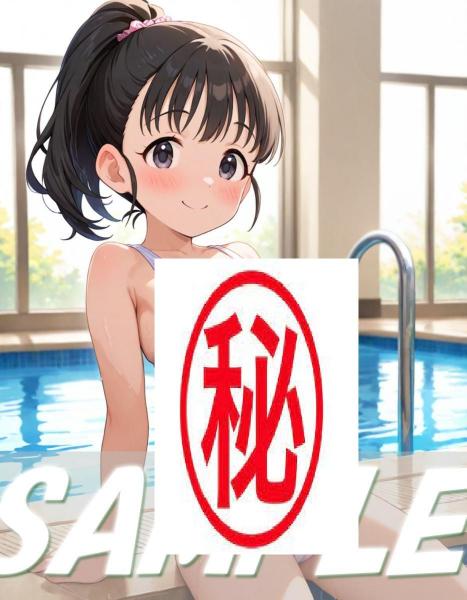 A4サイズ （高画質）ポスター オリジナル アニメ キャラ 同人 水着