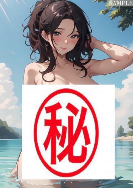 A4サイズ （高画質）ポスター オリジナル アニメ キャラ 同人 水着