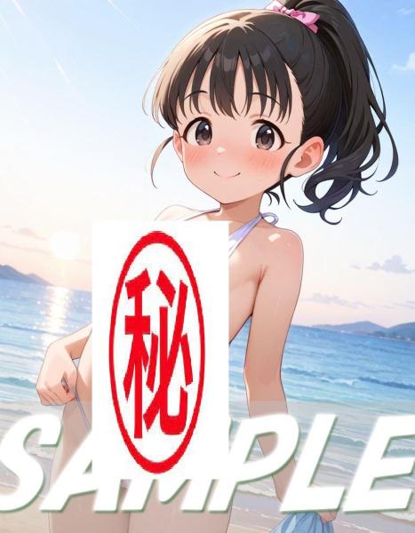 A4サイズ （高画質）ポスター オリジナル アニメ キャラ 同人 水着