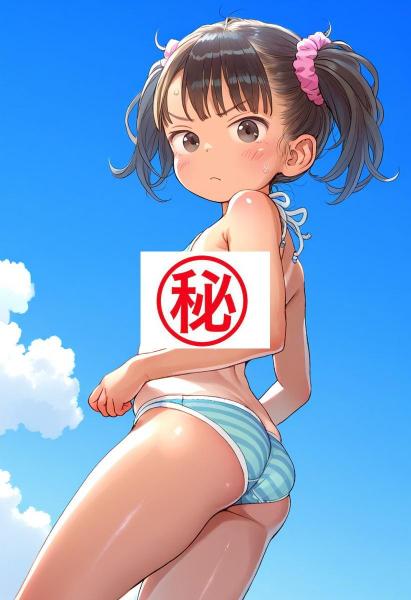 A4サイズ （高画質）ポスター オリジナル アニメ キャラ 同人 水着