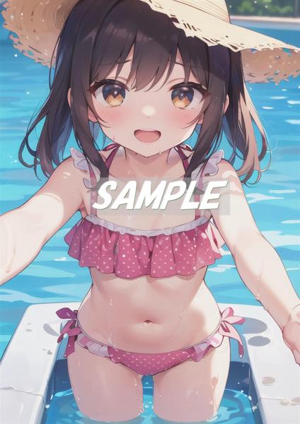 A4サイズ （高画質）ポスター オリジナル アニメ キャラ 同人 水着