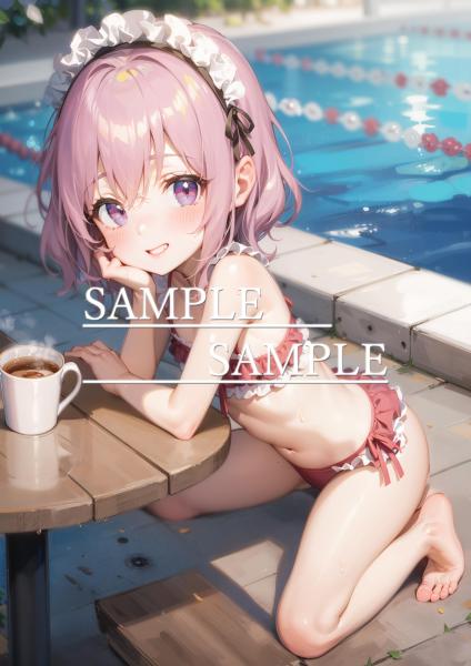 A4サイズ （高画質）ポスター オリジナル アニメ キャラ 同人 水着