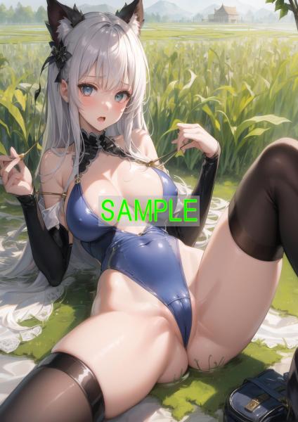 A4サイズ （高画質）ポスター オリジナル アニメ キャラ 同人 水着