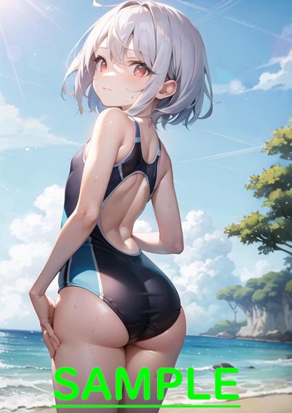 A4サイズ （高画質）ポスター オリジナル アニメ キャラ 同人 水着