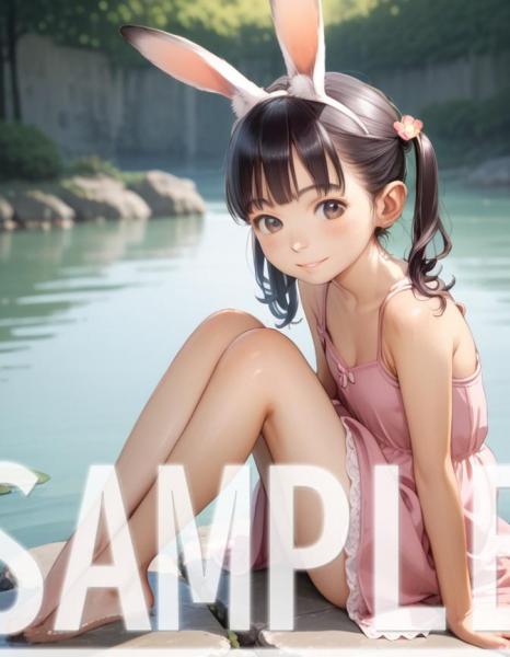 A4サイズ （高画質）ポスター オリジナル アニメ キャラ 同人 水着