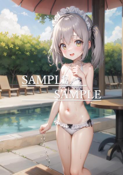 A4サイズ （高画質）ポスター オリジナル アニメ キャラ 同人 水着