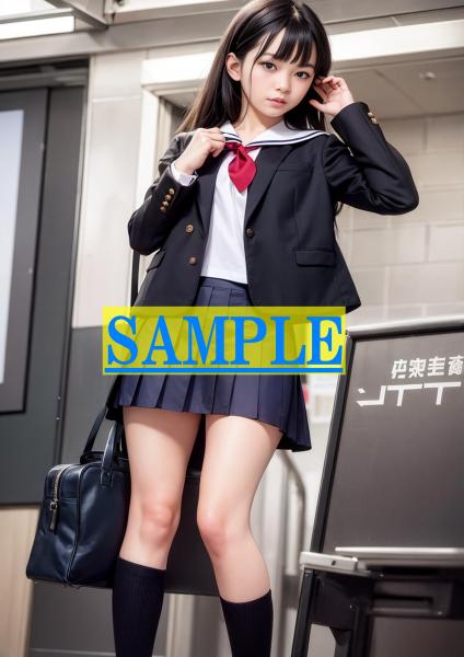 A4サイズ （高画質）ポスター オリジナル 美人 制服