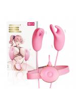 Q萌乳首クリップローター 超ロングコード 【10種類の強力振動】 乳首とクリ同時責め チクニー ブルブル感覚 マグネット式コントローラー 調教 柔らかいシリコン SM アダルトグッズ