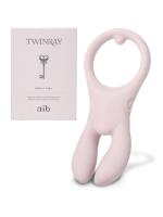 aib（アイブ）TWINRAY（ツインレイ）GENTLY PINK/ひとりでも、パートナーとも使えるバイブ/高周波モーター搭載