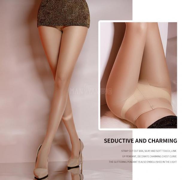 【脚フェチ完全悩殺】履いてない…？ ’生’よりエロい、究極のナマ脚ヌード感。極薄光沢パンスト F549