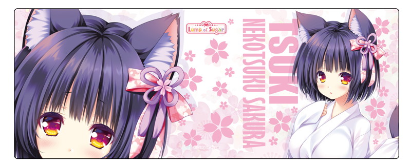 『ねこツク、さくら。』着せ替え折り財布カバー ツキ