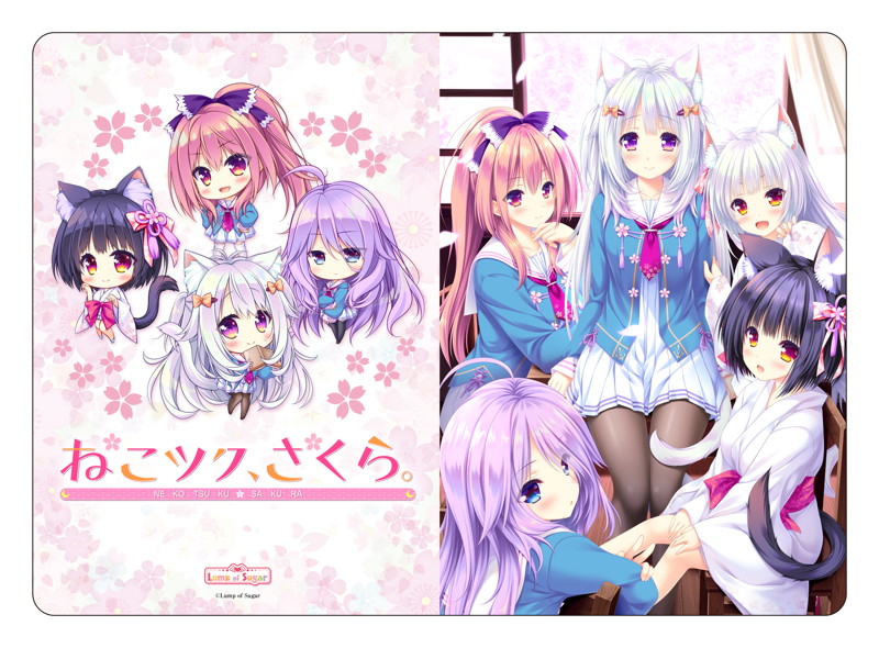 『ねこツク、さくら。』タブレットカバー Mサイズ