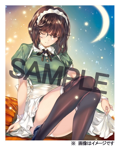 女の子モンスターキャンバスアート メイドさん