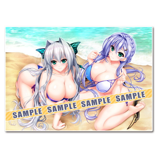 ユニオリズム☆カルテット B2横タペストリー ティア＆セルフィ（水着）
