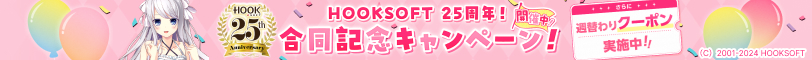 HOOKSOFT25周年！HOOKSOFT合同記念キャンペーン！【クーポン第2弾】