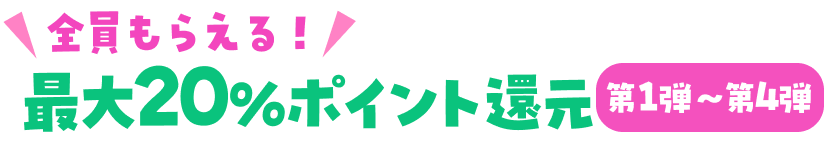 最大20％ポイント還元
