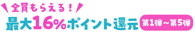最大16％ポイント還元